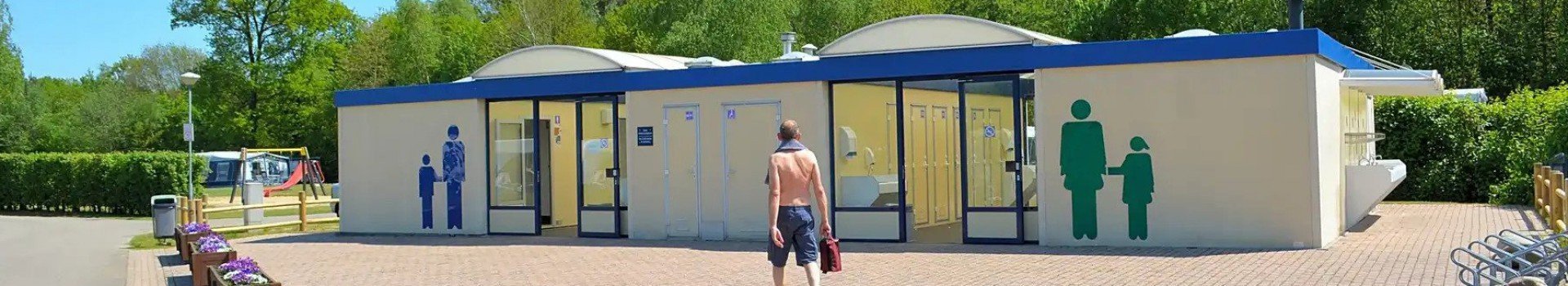 Vakantiepark met schoon sanitairgebouw